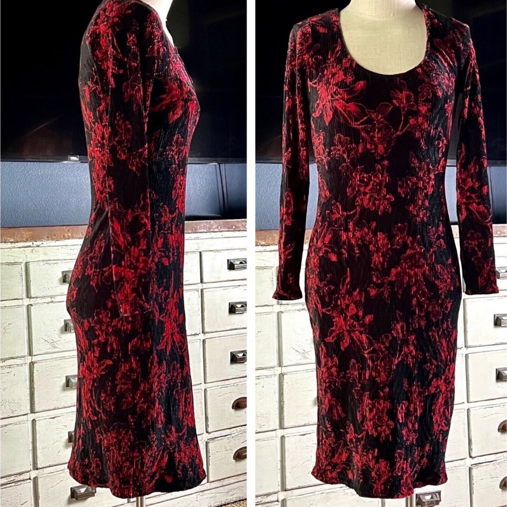 Anthropologie Dierdre Velvet Bodycon Valentines Date Dress Multi Sizes NWT - Picture 4 of 8
